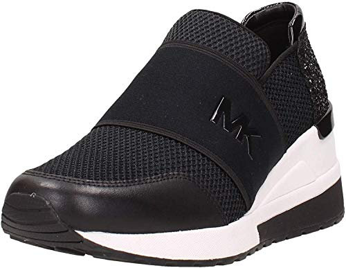 MICHAEL KORS Damen Felix Trainer Sneaker, Schwarz, 40.5 EU