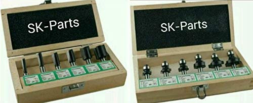 Edessö HW - Set di 6 frese per scanalature SKMIX, con taglio di base e frese rotonde