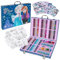 Disney Frozen Prinzessin Stitch Malkoffer mit 130 Teilen - Stifte im Koffer mit Ausmalbögen Buntstifte für Kinder Schulbedarf (Mehrfarbig Die Eiskönigin- Set)