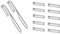 Fackelmann Universal Peeler / Pendulum Peeler with Pack of 10 Replacement Blades, Ideal for Asparagus, Fruit and Vegetables, Stainless Steel/Steel, Silver, Pack of 2