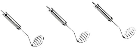 Trituradores de patatas, 3 piezas Prensa de frutas Colador de frutas Colador de metal Prensa de limón Triturador de patatas Ricer Prensador de patatas Puré de patatas Máquina de extrusión for bebés