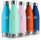 HoneyHolly Trinkflasche Edelstahl Kinder, 500ML BPA-frei, Thermosflasche, Wasserflasche Doppelwandig, Trinkflasche Kohlensäure Geeignet, Thermosflasche Sport für Fitness, Gym, Fahrrad