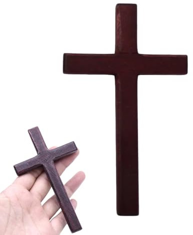 WUSJC 1 Pezzi Croce in Legno, Decorazione Religiosa per La Casa, Decorazione per La Festa di Pasqua, Decorazione da Parete per Soggiorno, Adatta per Ingresso, Ufficio, Soggiorno