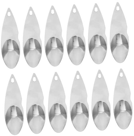 Alipis 12pezzi Cucchiaio Per Kiwi in Acciaio Resistente Utensile Per Frutta Kiwi Pelapatate Pratico e Durevole
