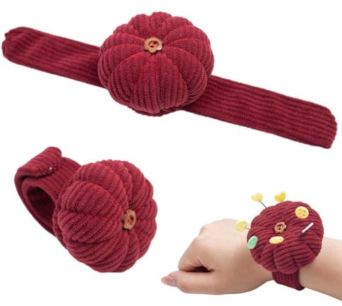 Générique Coussins Broche Poignet,Coussin À Épingles À Coudre,Coussin Pique-Aiguilles À Porter Au Poignet,Bracelet À Broches pour