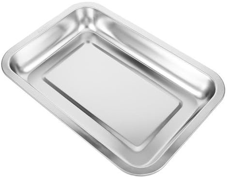 Katzentoilette aus Edelstahl, kleine Metallwanne, Haustiertoilette, dekorative Boxen für offene Art, flach, tragbar