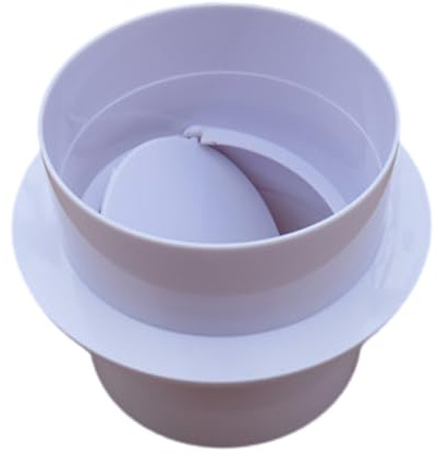 Highly Strength PVC Air Vent Check Valves Ventilation Pipe Round Check Valves Inline Backdrafts Damper Enduring Backflow Preventer