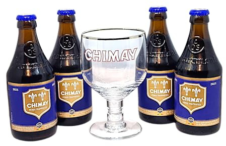 Chimay, Chimay - Juego de regalo para aficionados y coleccionistas (4 botellas), color azul