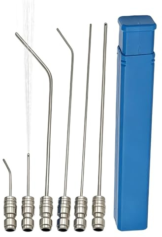 Stainless Power Buse de nettoyeur haute pression, kit de 6 pièces avec construction à connexion rapide, outil de pulvérisation en métal durable, accessoire de nettoyage avec style professionnel