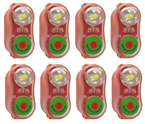 Generico 8 giubbotti di salvataggio, luci a LED, giubbotti di salvataggio lampeggianti per la sopravvivenza in acqua di emergenza 2026