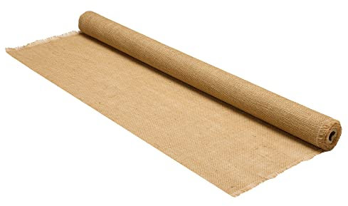La Cordeline Toile de Jute Naturelle 230 GR/m², Rouleau 1 m x 5 m pour Jardinage, Bricolage, Loisirs créatifs CJN11E