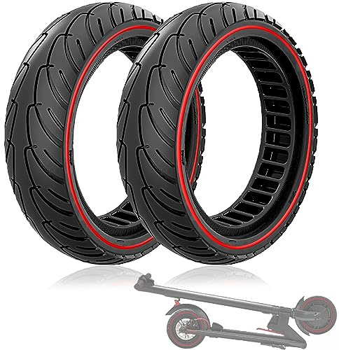 Felixstory 8.5x2.0 Solid Tire, 50/75-6.1 Scooter tire 8 1/2x2 Inch Replacement Tire, Fit for isinwheel S9 pro iScooter i9/ i8 Electric Scooter, Explosion-Proof Wheel, Red 2pcs