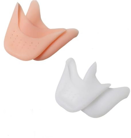 LiJuanWang Protector Dedos Pie,2 Pares de Antepié Suave Fundas Silicona,Protectores de Gel para los Dedos,Almohadillas para los Dedos, Protector Suave Punta de Dedo,con Agujero Transpirable