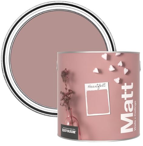 Rust-Oleum Colours Matt Emulsion Wall and Ceiling Paint - Heartfelt 2.5L