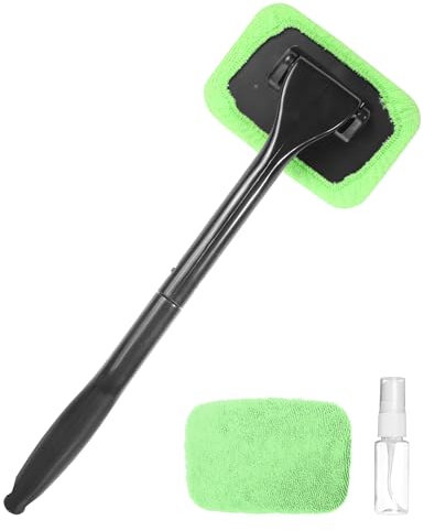 Flaconi Pulizia Vetri Auto,Auto Parabrezza Pulitore,Pulizia Vetri Auto Interni,Pulitore per Parabrezza Auto con Pastiglie in Microfibra Lavabili,per Pulizia per il Parabrezza o il Finestrino Dell'auto