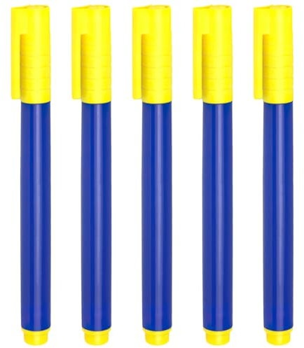 5 Stück Geldscheinprüfer Stift,Falschgeld Marker Stifte,Falschgeld Stift,Erkennung Banknoten Stift,Stift zur Erkennung gefälschter Geldscheine,für US-Dollar, Euro, Pfund, Yen, Won us