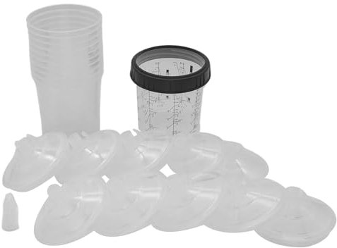 Bicchiere per vernice per auto, tazza di miscelazione per auto | Spruzzatore a colori per auto – 5 spine strumento per agitazione con anello di supporto epossidico – per auto per top coat
