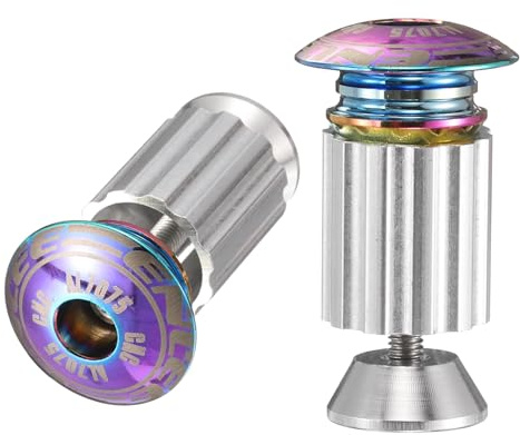 sourcing map Bike Handlebar End Plugs Aluminum Bar End Caps 18-20mm Adjustment Expanding Locking with Screw for MTB Road BMX Fixed Gear Bike, Multicolor
