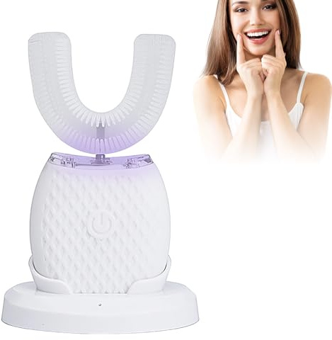 Ultrasonic Electric Toothbrush,360° U-Shaped Electric Toothbrush for Kids Adults, Automatic Sonic Toothbrush with 3 Modes (Clean/Whiten/Massage) - USB Rechargeable, IPX7 Waterproof