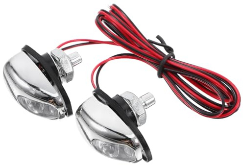 SOPOTUTU 2 pièces Gicleurs Lave Glace LED pour Pare Brise Voiture Buses Pulvérisation Uniforme Résistantes Aux Intempéries avec Éclairage Bleu Accessoires de Nettoyage Compacts pour Capot