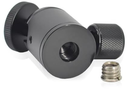 Vaguelly Soporte de Flash Rótula Esférica Mini de Aluminio para Trípode de Cámara, Tornillo Ajustable de 1/4 Pulgada, Rotación 360°, Compatible Cámaras, Luces LED y Monitores, Uso