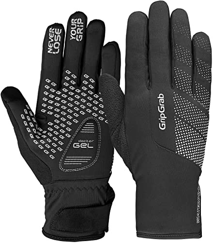 GripGrab Guantes de Ciclismo Ride Impermeables Térmicos de Invierno Cortavientos Acolchados Táctiles con Forro Polar