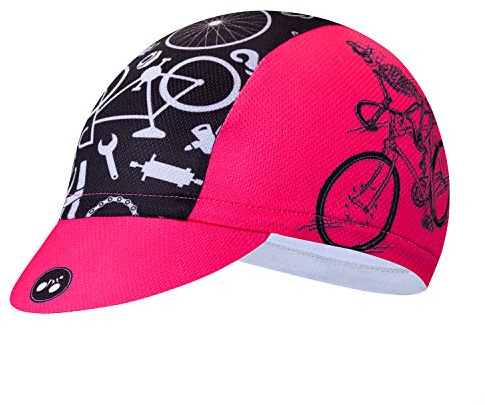 Men Women Cycling Cap Helmet Liner Hat Outdoor MTB Sun Proof Anti-Sweat Breathable Riding Rose Red