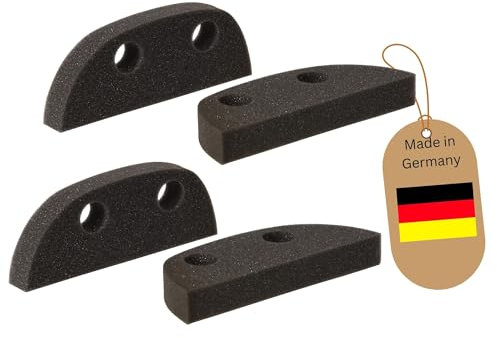 Novaliv 4x Schaumstoffbesen Ersatzschwamm für Handfeger Kehrgarnitur Friseurbesen Schwarz Noppenbesen Hundehaarentferner Parkett Besen für Drinnen Teppichbesen Bodenabzieher Haushaltsbesen Wunderbesen