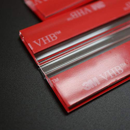 4x 200 mm Flex-Scharniere mit niedrigem Profil - Kein Klebstoff erforderlich, Selbstklebend. Selbstklebendes Scharnier. Transparente, durchgehende Klavierscharniere aus Acrylkunststoff.