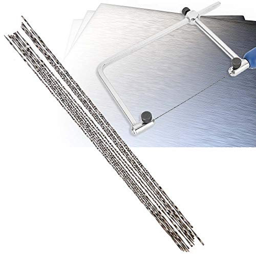 12 hojas de sierra de calar, hojas de sierra de marquetería, hojas de sierra de marquetería para madera, hojas de sierra de metal Hojas de sierra de calar con dientes en espiral para cortar madera tal