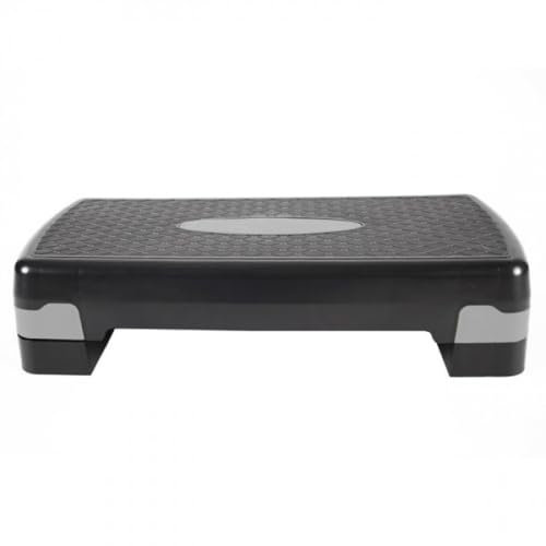 TechFit Aerobic Stepper höhenverstellbar 2 Stufen (10/15 cm), rutschfeste Oberfläche, Maße: 68 x 28 cm, belastbar bis 120 kg, leichtes und langlebiges Polymer, ideal für Fitness und Aerobic-Training