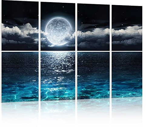 YPY Acoustic Panels, Soundproof Wall Panels: Sound Absorbing Wall Art, 8 Pack 48x32 Decorative Sound Proofing Panels, Acoustical Treatment Better than Sound Proof Foam, Noise Cancelling Wall Panels