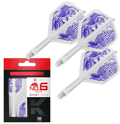 TARGET Japan K-Flex Solo Keita Ono No.6 KFlex Dart-flyg och axlar | Paket med 3 K Flex Player Edition tillbehör | KFlex Dart-axlar, längder: Kort, mellanliggande, medium