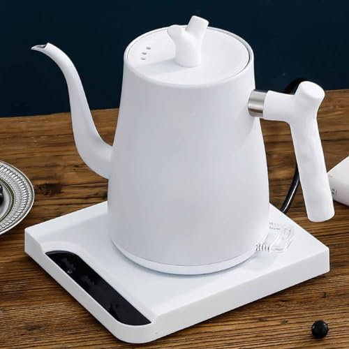 Caldero de Agua Caliente, Chamar Eléctrica para la Barrera del Automóvil con una Base para el Hogar (WHITE)