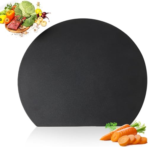 Ruayia TPU Schneidebrett, Frühstücksbrettchen, BPA-frei fühlt, Leicht zu Reinigen, Spülmaschinenfest, Rutschfest, Küchenzubehör, Küchen Gadgets, Küchenhelfer für Küchen (Schwarz) - S