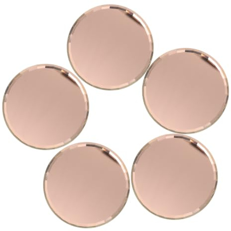 Toyvian Soporte para Pestañas Postizas de Acrílico Color Café, Paleta Redonda Práctica para Extensiones de Pestañas en Salones de Belleza Profesionales, Paquete de 5 Piezas