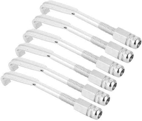 mingzhe 24 Pièces Crochets de Banjo Réglables en Alliage de Zinc et Cuivre plaqué Argent pour Pièces Rechange Banjo Longueur 5,4-6,4 Cm avec Tête Réglage Rotative pour Les