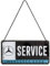 Nostalgic-Art Retro Hängeschild, 10 x 20 cm, Mercedes-Benz – Service – Geschenk-Idee für Mercedes-Benz Accessoires Fans, Original Lizenzprodukt (OLP), aus Metall, Vintage Design, Blechschilder Sprüche