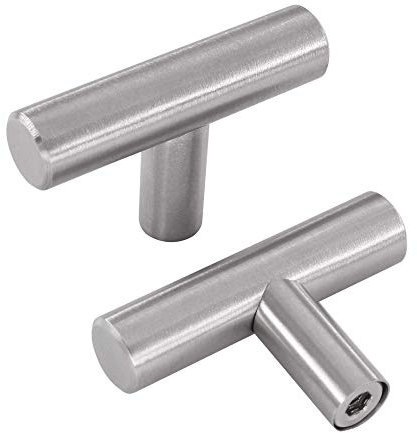 LONTAN 10 Stück Möbelknöpfe Schrankknöpfe Edelstahl Möbelknöpfe Silber Knöpfe Schrank Schubladenknauf Schubladenknöpfe Schrankknöpfe für Badezimmer, Schlafzimmer