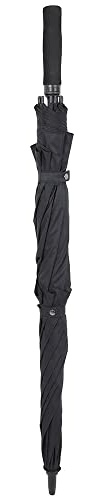 Lifeventure 62 Inch Automatic Open Golf Umbrella Extra Large With Durable Ripstop Canopy Vented Windproof Waterproof Stick Umbrella, Black, One Size