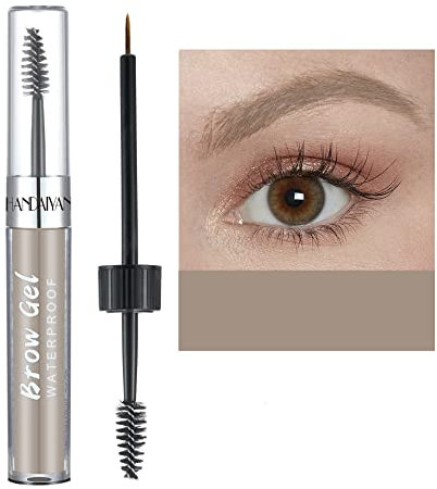 Líquido para teñir las cejas Crema para ojos a prueba de agua Mejorador de cejas Líquido de doble cabeza con cepillo para cejas Tinte para cejas Maquillaje de belleza natural semiduradero(rubia fresca