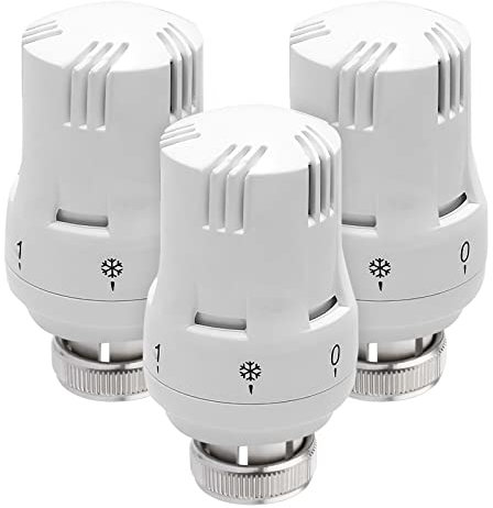 Aicharynic Thermostat Heizung, 3 Stück Heizungsthermostat Heizkörperventil M30 X 1,5 Kühlerthermostat, Heizkörperthermostat Thermostatkopf Heizungsregler für Büro Zuhause