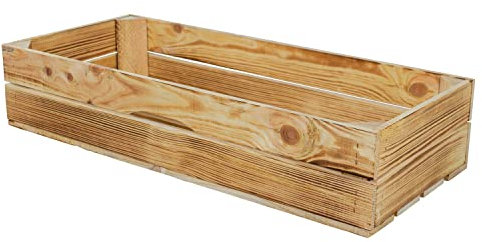 Kistenkolli Altes Land Schublade geflammt (für das obere Fach) für Sitzbank TV-Tisch aus Holz Maße 47,5x29x13,5cm L x T x H