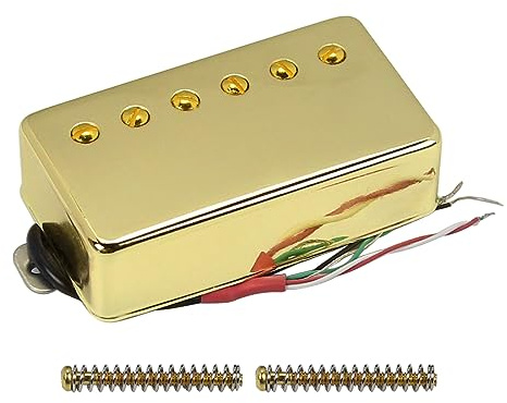 FLEOR Humbucker dubbel spole pickups hals pickup keramisk magnet 7~8 k kompatibel med LP-stil elgitarr för gitarrdelar ersättning guld