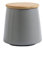 MAGICVOGEL 500ml Vorratsdose Kaffeedose, Frischhaltedose mit Bambusdeckel Keksdose mit Luftdicht Silikonring Keramikdose Vorratsbehälter für Kaffeebohnen,Tee,Gewürze,Snack (Grau)