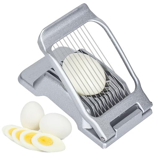 PUWOWYE Eierschneider Edelstahl,Eierschneider, Edelstahldr hte spülmaschinenfest und leicht zu reinigen,Eierschneider für hartgekochte Eier, robuster Aluminium Schneider für Eier, Pilze, Erdbeeren