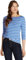 Tommy Hilfiger Damen Langarmshirt New Cody Slim U-Boot-Ausschnitt, Mehrfarbig (Fine STP Blue Spell/Ivory Petal), XL