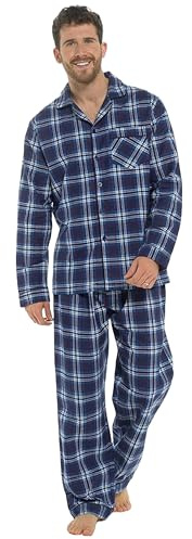 kraftd Men's Pyjama Set Traditional Classic Cut Pyjamas Sets Cotton Loungewear Sleepwear Nightwear 2 Piece Pj's