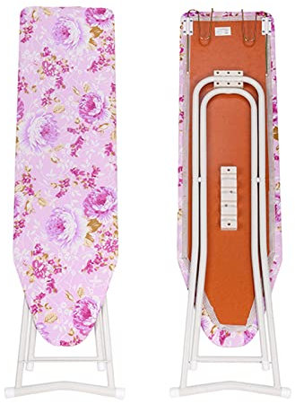 Asse da stiro 91,4 x 30,5 cm con poggia ferro, asse in ferro leggero con altezza regolabile, copertura resistente al calore, gambe in metallo robuste e resistenti