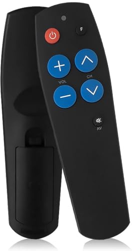 Vmxlso Universal TV-fjärrkontroll med Stora Knappar - Smart Inlärningsfunktion för Äldre, TV-apparater och IR-kabel